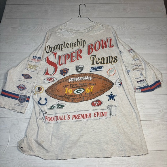 Vintage 90s Dallas Cowboy Super Bowl thrashed graphic tshirt size XL